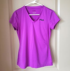 Purple Fila Workout Top